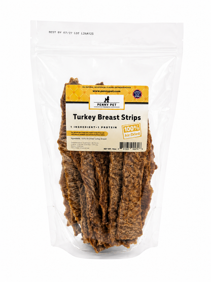 Turkey Breast Strips – Single-Ingredient Air-Dried Dog Treats