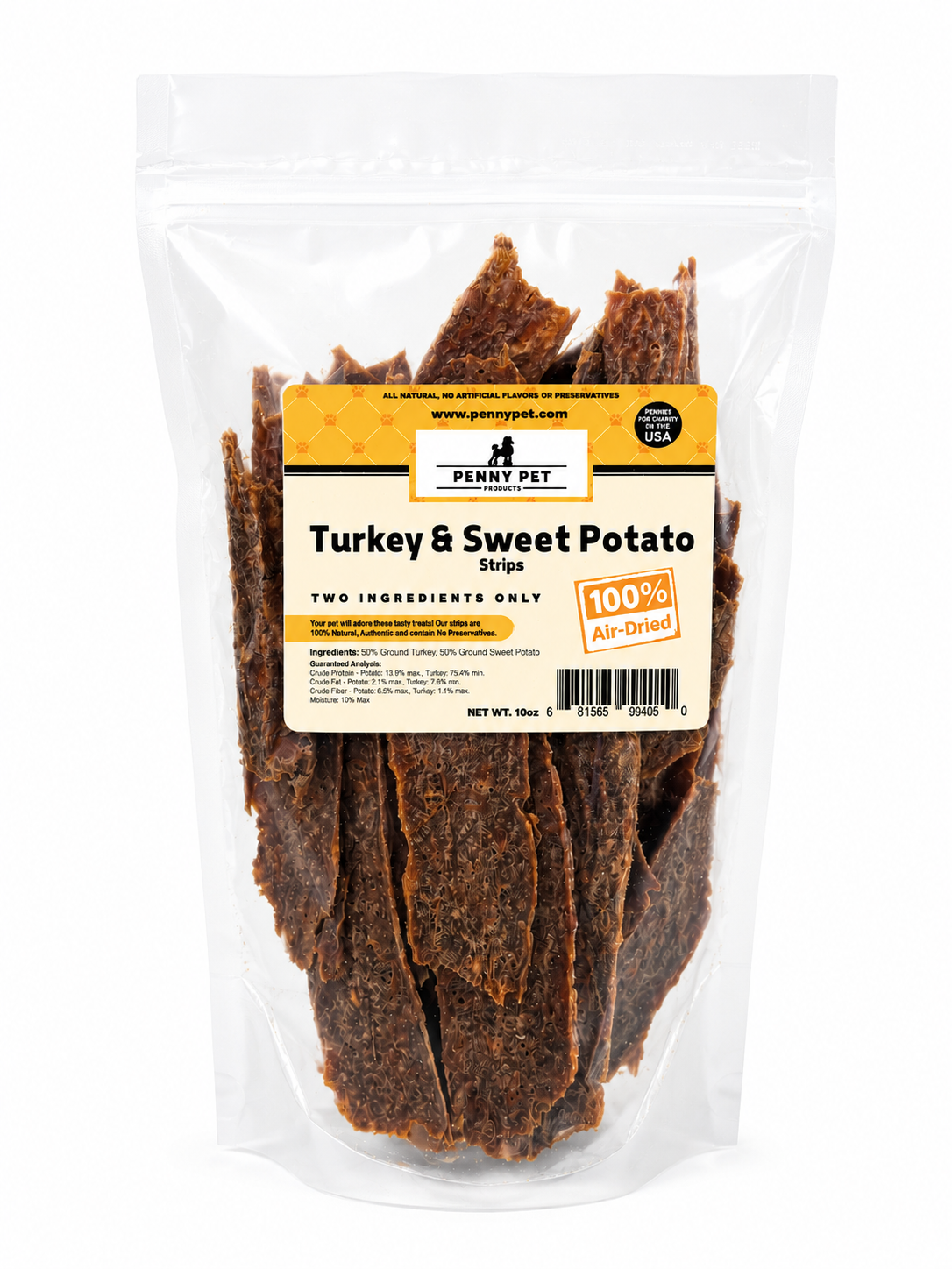 Turkey & Sweet Potato – Single-Ingredient Air-Dried Dog Treats