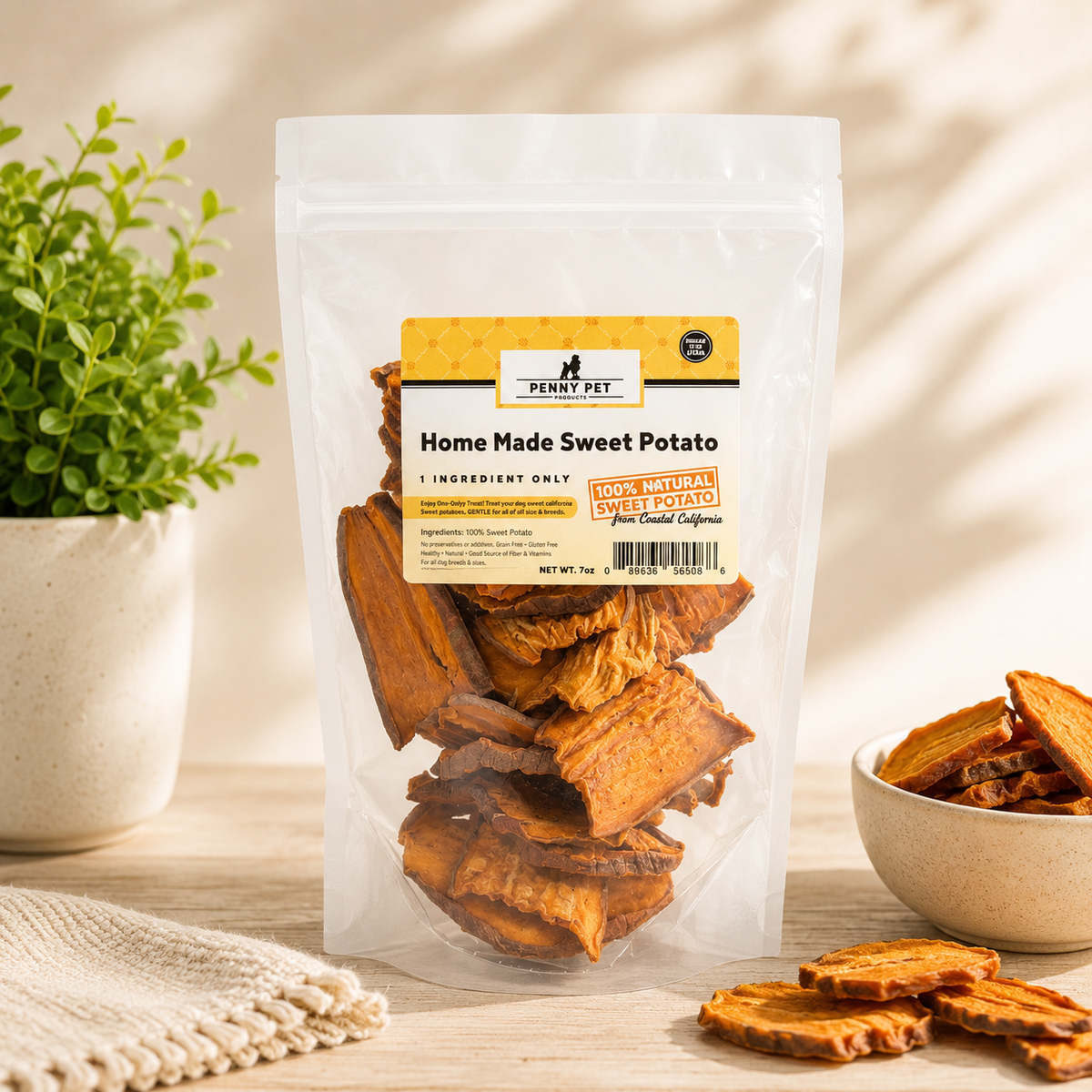 Sweet Potato Dog Treats – 100% Single-Ingredient Air-Dried
